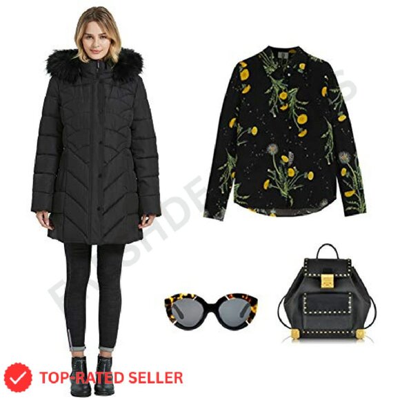 Winter Parka Jacket Classic Hooded Elegant Slim Fit Long Outwear Pockets - Picture 7 of 8